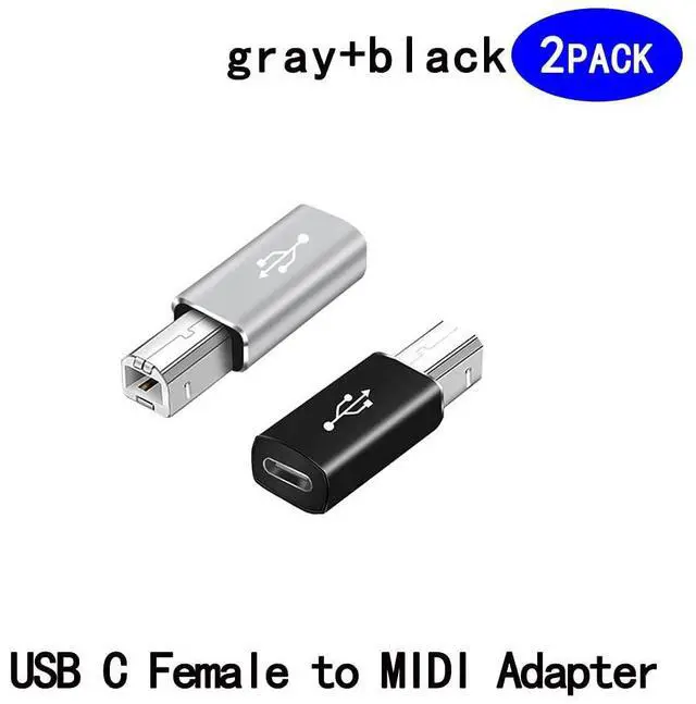 Alt view image 2 of 7 - BUCIER USB C Female to Printer Male USB B Convert Adapter Type C to MIDI Connector for Printer MIDI Electric Piano &Type-C Device/Laptop 2pcs
