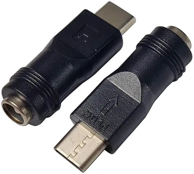 Main image of BUCIER USB C to DC Power Adapter Type C USB Male to DC 5.5x2.1mm Female Connector DC5521 Female to Type C Male Charge Adapter for Laptop PC Smart Phone 2 PCS