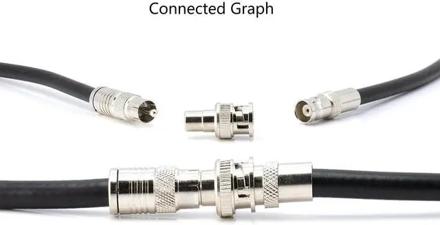 Alt view image 6 of 7 - BUCIER BNC to RCA Adapter BNC Male to RCA Female Connector Coaxial Adapter Coupler for Closed-Circuit TV Surveillance Camera DVR Switcher TV Cable 6pcs