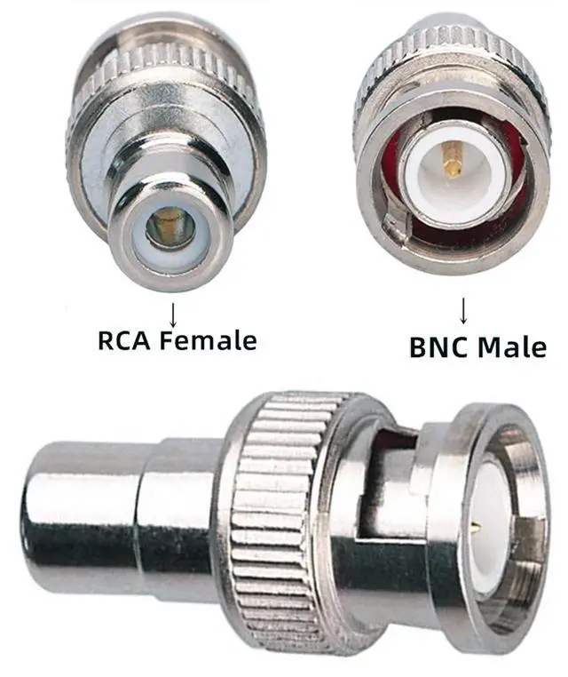 Alt view image 2 of 7 - BUCIER BNC to RCA Adapter BNC Male to RCA Female Connector Coaxial Adapter Coupler for Closed-Circuit TV Surveillance Camera DVR Switcher TV Cable 6pcs