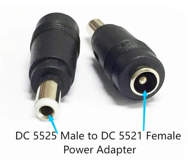Alt view image 2 of 5 - BUCIER DC Power Adapter Connector DC5.5 x 2.5mm Male Plug to 5.5x2.1mm Female Jack Coupler DC 5521 Female to 5525 Male for Laptop Interface Power Cable Converter 2pcs