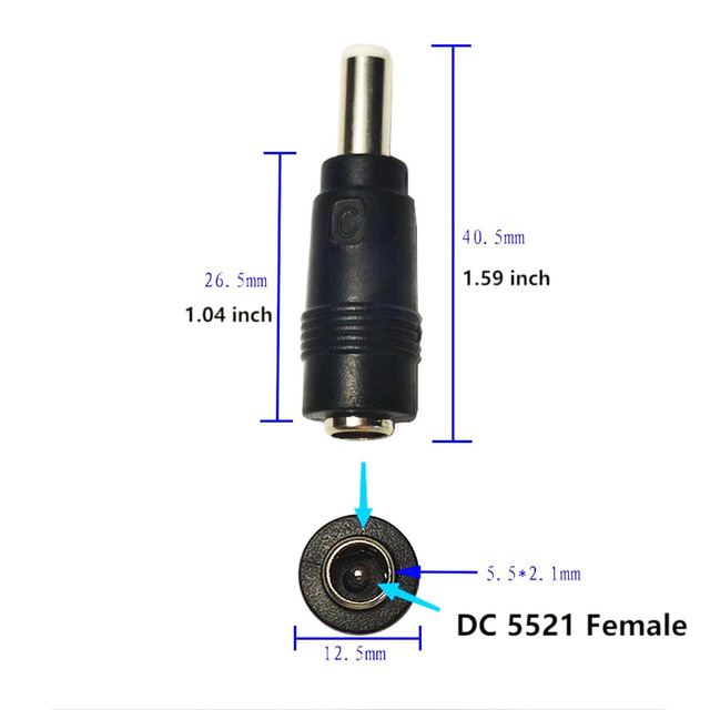 6 Connettori DC Femmina 5.5x2.1 Mm Con Dado E Tappo Impermeabile – Fili Pre-saldati 20 AWG, 150 Mm, Per Alimentazione E Riparazioni Fai-da-te