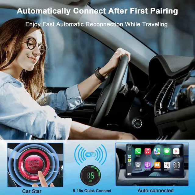 Alt view image 3 of 7 - Wireless CarPlay Adapter for iPhone, CarPlay Wireless Adapter for Apple Convert Wired to Wireless Plug & Play Dongle for iPhone & Factory Wired CarPlay Cars - Fit Cars from 2016 and iPhone iOS 10+