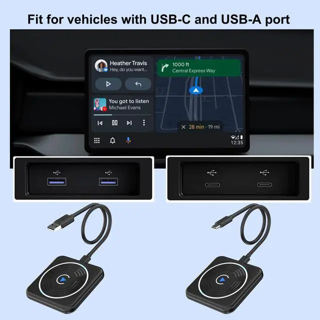 Alt view image 5 of 7 - CarPlay Wireless Adapter, Wireless CarPlay Adapter for iPhone Converts Wired to Wireless CarPlay Dongle, Plug & Play Fit for Factory OEM Wired Apple CarPlay Cars from 2016 & iPhone iOS 10+