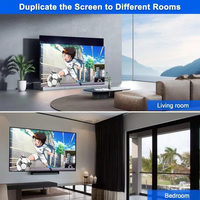 Alt view image 6 of 7 - BUCIER HDMI Splitter 1 in 2 Out -HDMI Splitter for Dual Monitors Duplicate/Mirror Only - Not for Multi Monitors, No HDCP Bypass, USB Powered, 1 Source to 2 Identical Displays, for PS4 Fire Stick HDTV