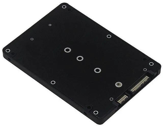 Main image of BUCIER B+M Key Socket 2 M.2 NGFF (SATA) SSD to 2.5" SATA Adapter Card with Case Fast-Black