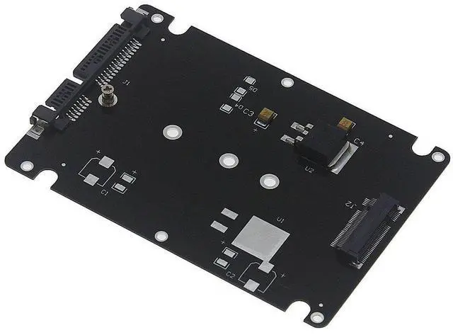 Alt view image 2 of 5 - BUCIER B+M Key Socket 2 M.2 NGFF (SATA) SSD to 2.5" SATA Adapter Card with Case Fast-Black