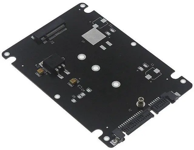 Alt view image 3 of 5 - BUCIER B+M Key Socket 2 M.2 NGFF (SATA) SSD to 2.5" SATA Adapter Card with Case Fast-Black