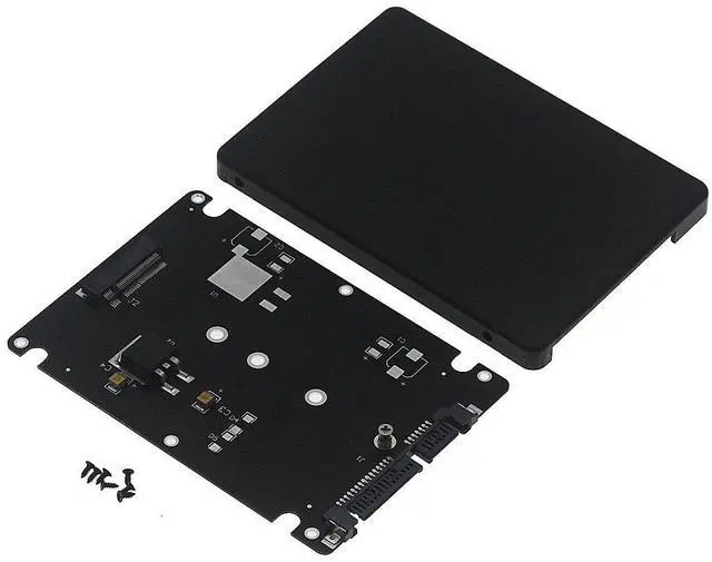Alt view image 4 of 5 - BUCIER B+M Key Socket 2 M.2 NGFF (SATA) SSD to 2.5" SATA Adapter Card with Case Fast-Black