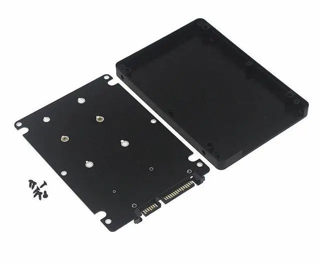 Alt view image 4 of 5 - BUCIER Mini PCI-E mSATA SSD to 2.5" SATA Adapter Card with Case-Black
