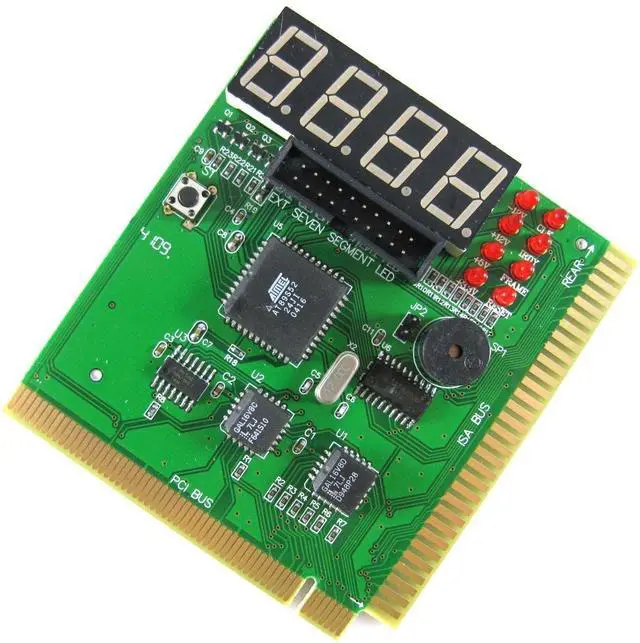 Alt view image 2 of 3 - BUCIER 4 Digit PCI and ISA PC Computer Motherboard Power Diagnostic Analyzer Post Tester Card