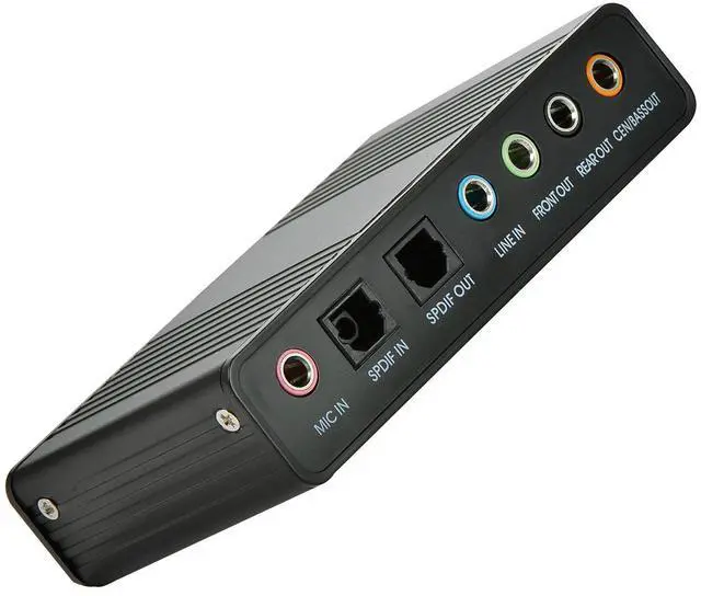 Main image of BUCIER Sound Card, 6 Channel External Sound Card USB 2.0 External 5.1 Surround Sound Optical S/PDIF Audio Sound Card Adapter for PC Laptop Recording Compatible with Windows 10/8/7/ XP