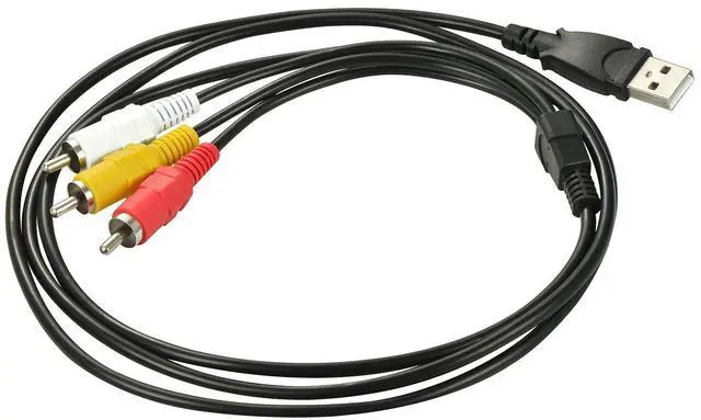 Alt view image 2 of 3 - BUCIER USB to 3 RCA AV A/V TV Adapter Cord Cable forTV/Mac/PC/Video