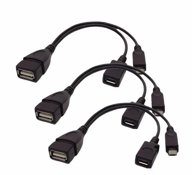 Main image of BUCIER [3 Pack] USB Port Adapter,2 in 1 Micro USB OTG Cable with Micro USB Power for FireStick 4K, Replacement for Amazon Fire-TV, Compatible with LG Samsung Android Phone Tablet etc-Black