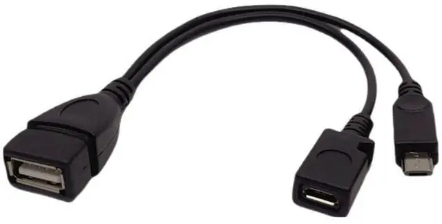 Alt view image 3 of 4 - BUCIER [3 Pack] USB Port Adapter,2 in 1 Micro USB OTG Cable with Micro USB Power for FireStick 4K, Replacement for Amazon Fire-TV, Compatible with LG Samsung Android Phone Tablet etc-Black