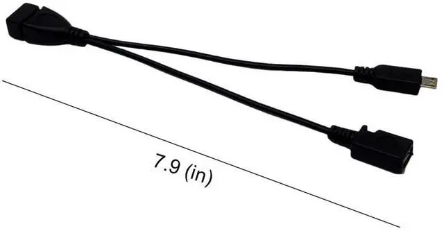 Alt view image 2 of 4 - BUCIER [3 Pack] USB Port Adapter,2 in 1 Micro USB OTG Cable with Micro USB Power for FireStick 4K, Replacement for Amazon Fire-TV, Compatible with LG Samsung Android Phone Tablet etc-Black