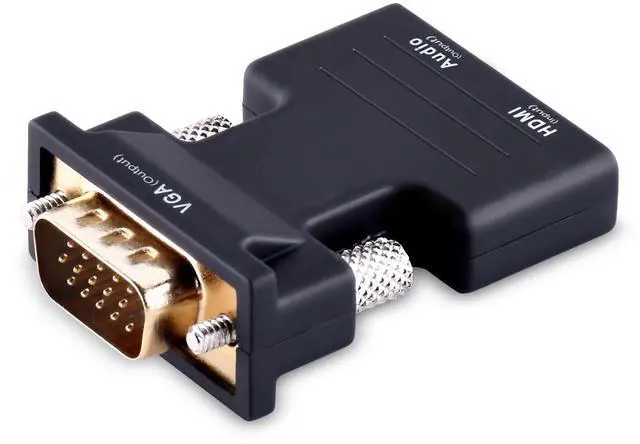 Alt view image 3 of 7 - BUCIER Active 1080P Female HDMI to VGA Male Converter Adapter Dongle with 3.5mm Stereo Audio Portable HDMI Connector for Laptop PC PS3 Xbox STB Blu-ray DVD TV Stick