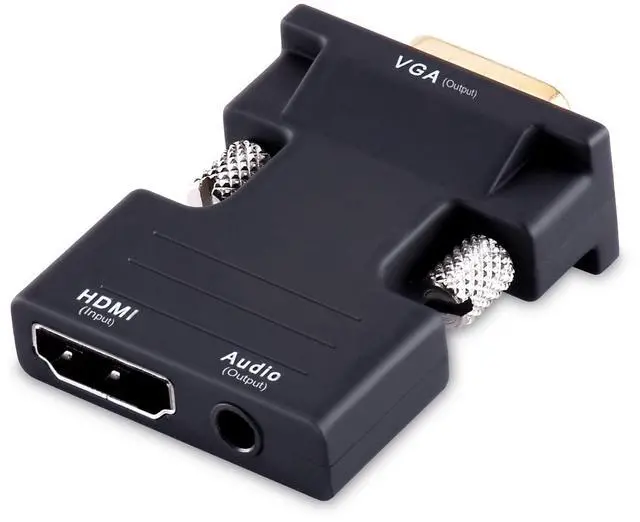 Main image of BUCIER Active 1080P Female HDMI to VGA Male Converter Adapter Dongle with 3.5mm Stereo Audio Portable HDMI Connector for Laptop PC PS3 Xbox STB Blu-ray DVD TV Stick