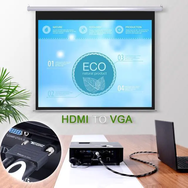 Alt view image 7 of 7 - BUCIER Active 1080P Female HDMI to VGA Male Converter Adapter Dongle with 3.5mm Stereo Audio Portable HDMI Connector for Laptop PC PS3 Xbox STB Blu-ray DVD TV Stick