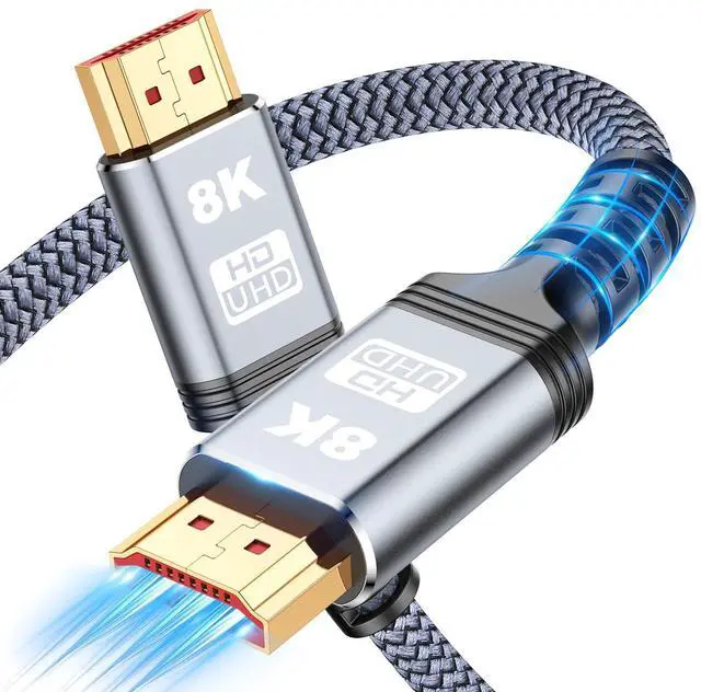 Main image of BUCIER 8K 10K 4K HDMI Cable 48Gbps 10FT/3M, Certified Ultra High Speed HDMI Cable Braided Cord-4K@120Hz 8K@60Hz, DTS:X, HDCP 2.2 & 2.3, HDR 10 Compatible with Roku TV/PS5/HDTV/Blu-ray