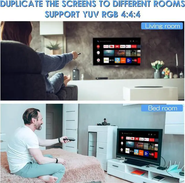Alt view image 5 of 6 - BUCIER 4K@60Hz HDMI Splitter 1 in 4 Out with AC/DC Power Adapter, 4K HDMI Mirror Monitor for PS4,PS5