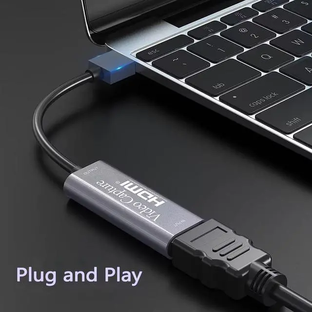 Alt view image 2 of 7 - BUCIER Video Capture Card, Video Recording Card Wonderful 4K HDMI to 1080P USB C for Gaming Streaming TV Recorder, for Windows Mac OS System with USB C Adapter to Adjust PS4, Switch, Xbox