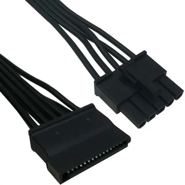Alt view image 2 of 5 - SATA Power Cable for Cooler Master PSUs, 5 Pin to 3X 15 Pin SATA Hard Drive HDD Power Adapter Splitter for BTC Mining Riser Card 20-in(50cm)