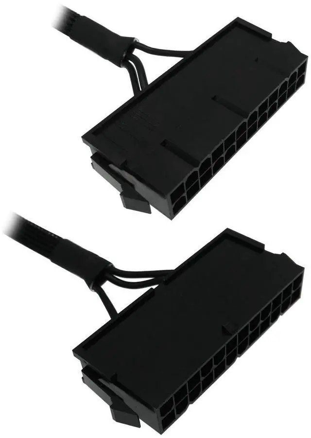 Alt view image 2 of 4 - BUCIER ATX Power Jumper Cable, 24 Pin ATX Red LED Power On/Off Switch Bridge Adapter Braided 21.5-inch(55cm)