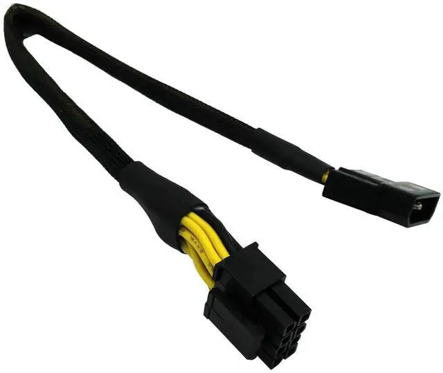 Main image of BUCIER Molex to CPU 8 Pin EPS Power Cable, LP4 Molex Male to CPU 8 Pin (4+4) EPS-12V Adapter Converter Sleeved 13-inch(33cm)