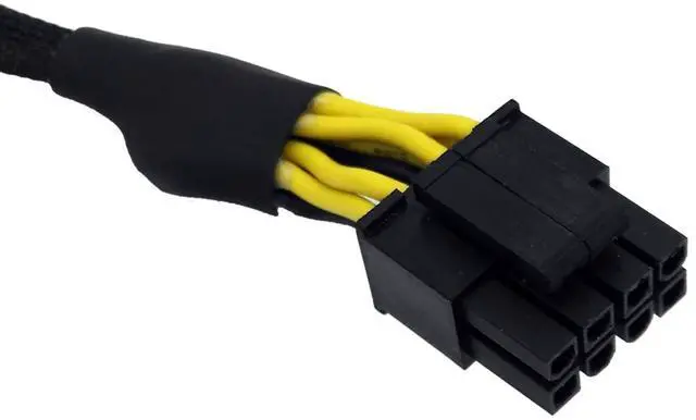 Alt view image 2 of 4 - BUCIER Molex to CPU 8 Pin EPS Power Cable, LP4 Molex Male to CPU 8 Pin (4+4) EPS-12V Adapter Converter Sleeved 13-inch(33cm)