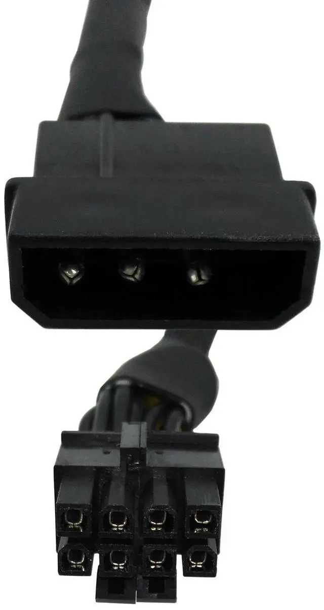 Alt view image 4 of 4 - BUCIER Molex to CPU 8 Pin EPS Power Cable, LP4 Molex Male to CPU 8 Pin (4+4) EPS-12V Adapter Converter Sleeved 13-inch(33cm)
