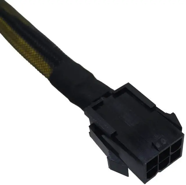 Alt view image 3 of 4 - BUCIER 6 Pin to 8 Pin CPU Power Adapter, 6 Pin Female to CPU 8 pin (4+4 Detachable) Male EPS-12V Converter Sleeved Cable 13-inch(33cm)