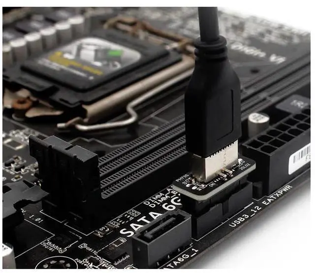Alt view image 3 of 6 - BUCIER USB 3.2 Gen 1 to USB 3.2 Gen 2 Header Adapter, USB 3.1 Type-E Key-A to USB 3.0 20 Pin Header Converter for Type C Motherboard (Vertical Type)