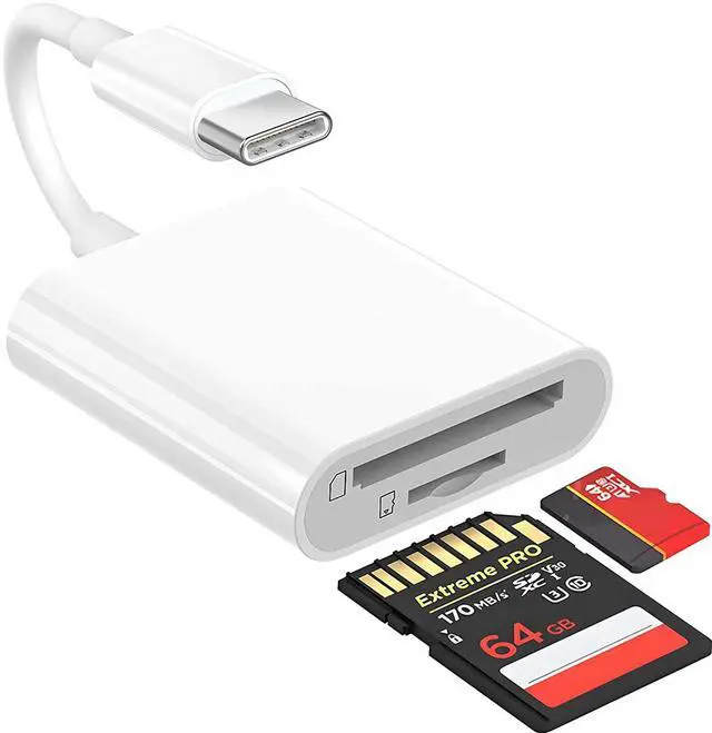 Main image of BUCIER USB C SD Card Reader, USB-C to SD/Micro SD Card Reader, 2in1 High-Speed Type C Camera Memory Card Adapter OTG Compatible with iPhone 15 and Above/iPad/Galaxy/MacBook Pro and More UBC C Devices