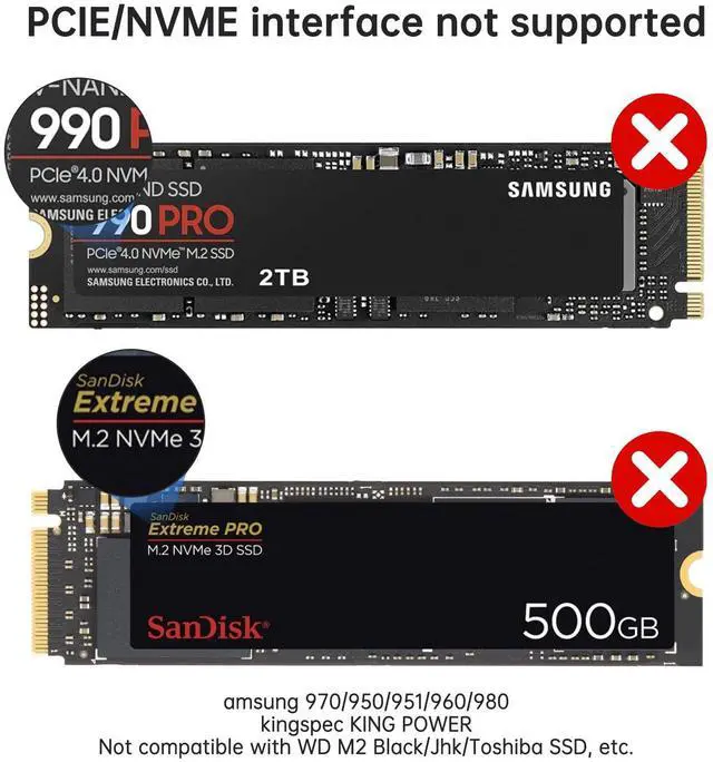 Alt view image 4 of 6 - BUCIER M.2 SATA NGFF to SATA Adapter (Not Support NVME/ M.2 PCIE) 6Gbps Dual NGFF MSATA B Key/ B&M Key SSD to 2.5" III Converter Adapter Max 4TB Support 2230 2242 2260 2280 SSDs