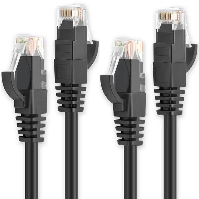 Main image of BUCIER Ethernet Cable 1.5 ft 2 Pack - Cat 6 High Speed Network Cable with Rj45 Connectors, Short Patch Cable for Patch Panel, Switch