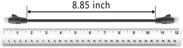 Alt view image 4 of 7 - BUCIER Ethernet Cable 1 ft 2 Pack - Cat 6 High Speed Network Cable with Rj45 Connectors, Short Patch Cable for Patch Panel, Switch