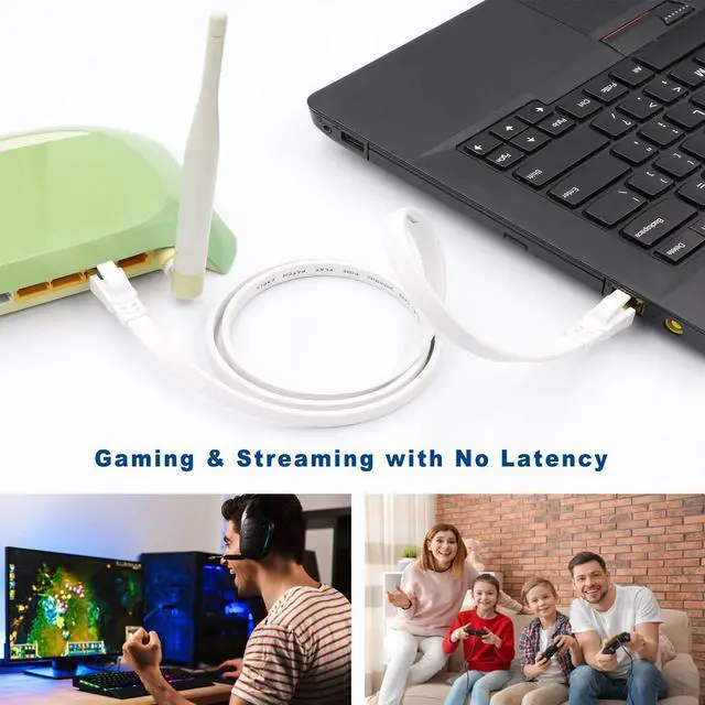 Alt view image 7 of 7 - BUCIER Cat 8 Ethernet Cable 75FT, High Speed Heavy Duty Cat8 Internet Ethernet Cable, 40Gbps 2000Mhz SFTP RJ45 Flat Cable Shielded in Wall - 22M