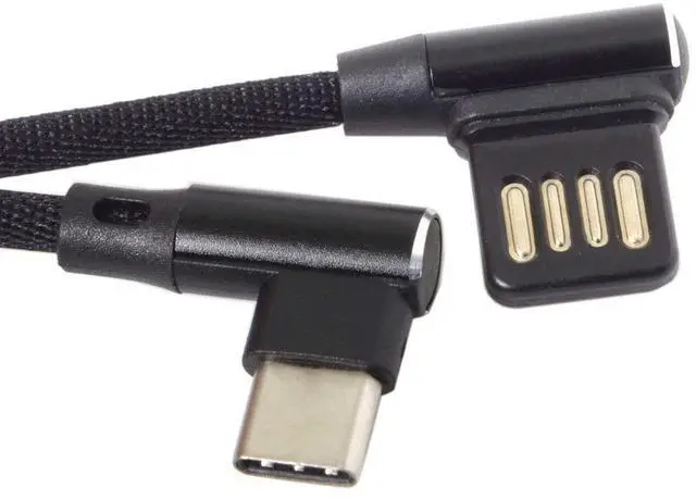 Alt view image 5 of 7 - BUCIER USB-C 3.1 Type-C Male to Left Angled 90 Degree USB 2.0 Data Cable 15cm Dual Angled Type (Type-C)