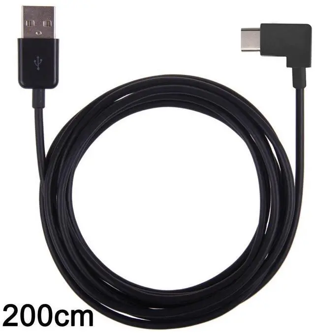 Alt view image 5 of 5 - BUCIER 200cm Right Angled USB 3.1 Type C USB-C to USB 2.0 Cable 90 Degree Connector for Tablet & Mobile Phone