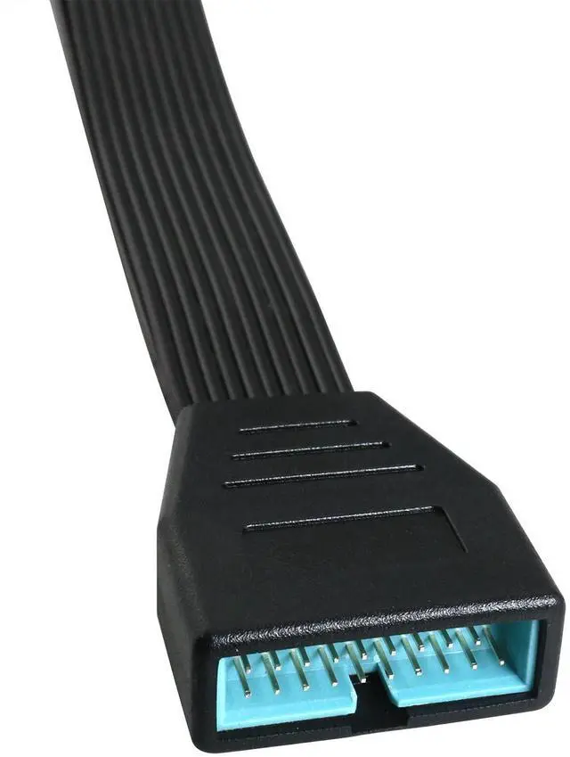 Alt view image 3 of 4 - BUCIER 1PC USB 3.0 19/20 Pin Male to USB 3.0 20-pin Female Extender, USB 3.0 Header Extension Cable, Motherboard Adapter