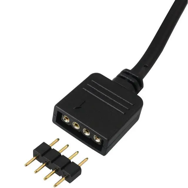 Alt view image 3 of 5 - BUCIER 4PCS 4 Pin LED Connector RGB Extension Cable LED Strip Connector Extension Cable Cord Wire for Lamp Strip Conversion RGB LED Light Strip