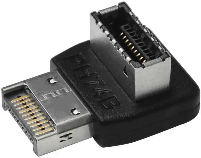 Main image of BUCIER Computer Motherboard USB3.1 Type-E Interface 90-Degree Right Angle Bent Head with Shell PH74B Right Angle Bent Head USB E Adapter for Computer Motherboard