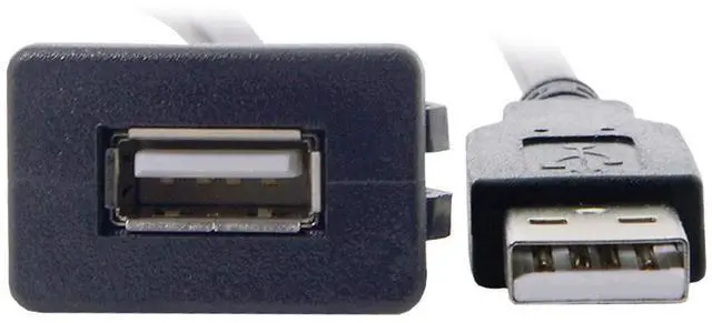 Alt view image 7 of 7 - BUCIER 1m Waterproof Single USB 2.0 Extension Latch Mount Car AUX Cable for Dashboard Panel (100cm)