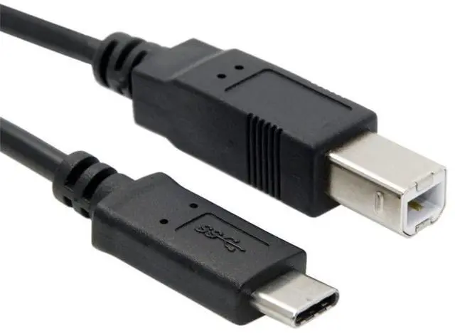 Alt view image 2 of 7 - BUCIER USB-C USB 3.1 Type C Male Connector to USB 2.0 B Type Male Data Cable for Cell Phone Laptop 100cm