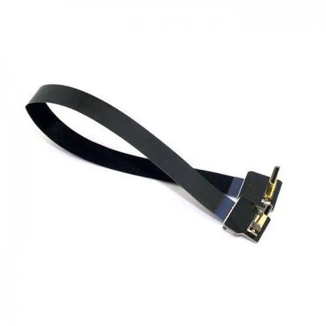 Alt view image 4 of 5 - BUCIER 90 Degree Down Angled FPV Micro HDMI Male to Mini HDMI FPC Flat Cable 20cm Compatible for GOPRO Multicopter Aerial Photography Support 1080p 60hz