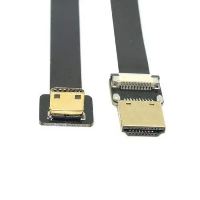 Alt view image 7 of 7 - BUCIER 90 Degree Down Angled FPV Mini HDMI Male to HDMI Male FPC Flat Cable 50cm for Multicopter Aerial Photography