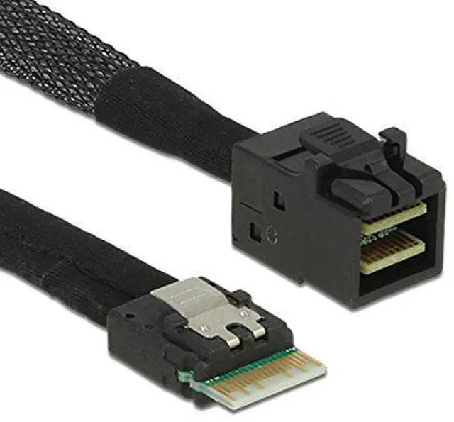 Main image of BUCIER Slimline SAS 4.0 SFF-8654 4i 38pin Host to HD Mini SAS 4i SFF-8643 36pin Target Cable 50cm PCIE4.0