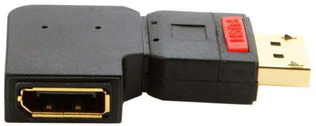 Main image of BUCIER Right Angled 90 Degree DisplayPort Male to Female Extension Adapter Standard DP Support 4K 60hz
