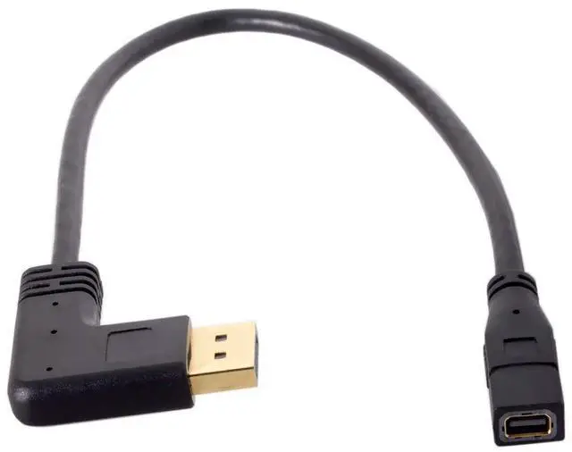 Alt view image 5 of 7 - BUCIER Left Angled DP DisplayPort 90 Degree to Mini DP DisplayPort Female Cable for Displays Monitors